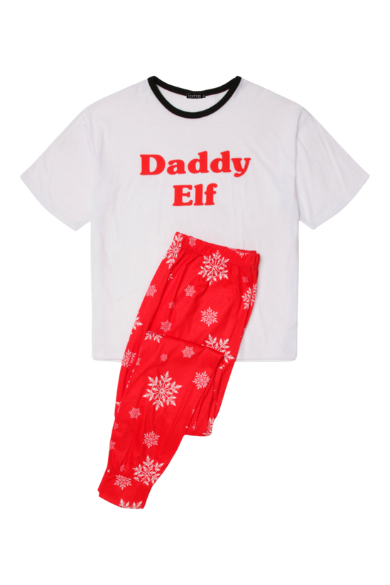 boohoo Mens Daddy Elf Printed Pj Set 5