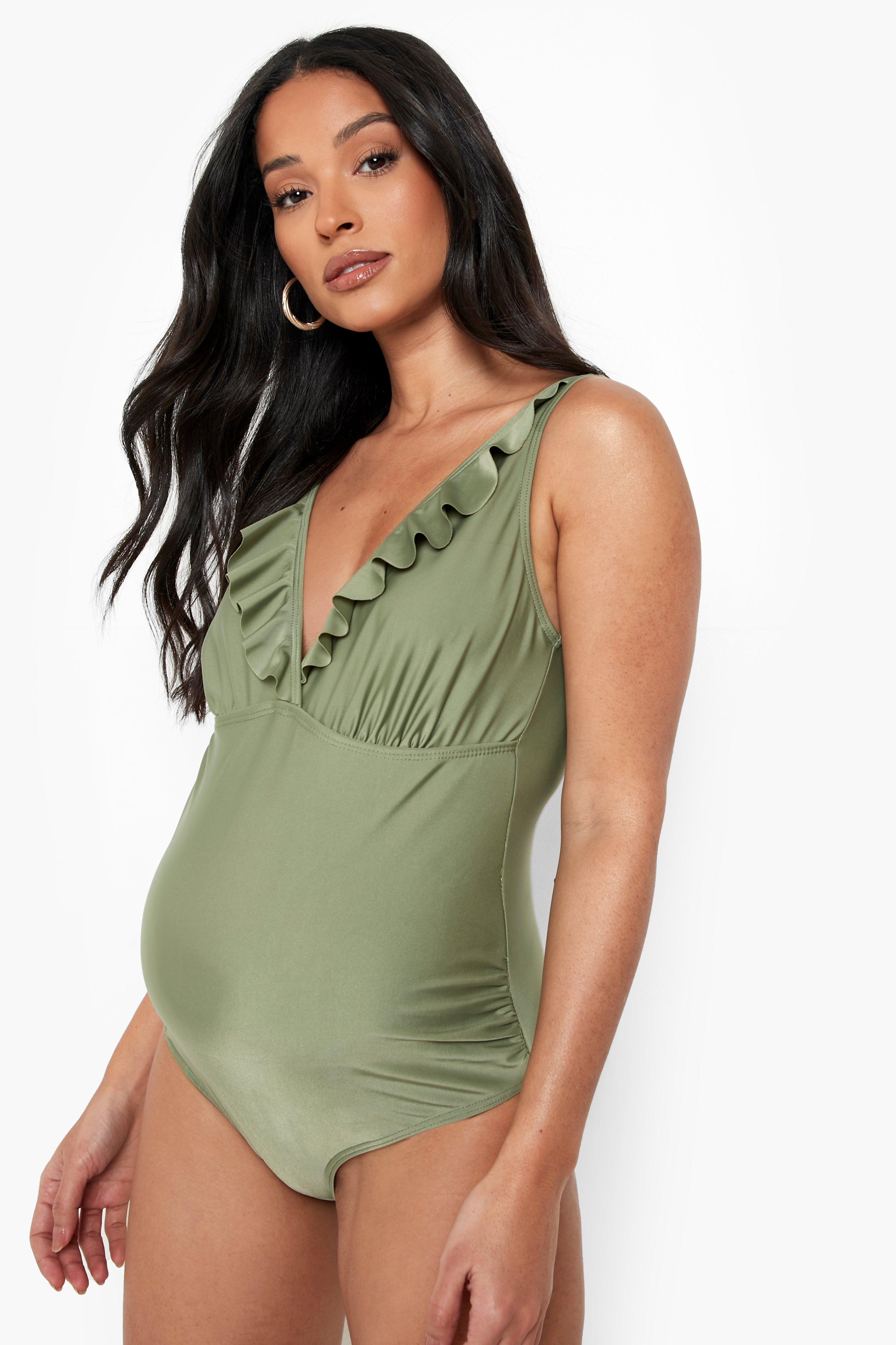 Maternity Frill Plunge Swimsuit