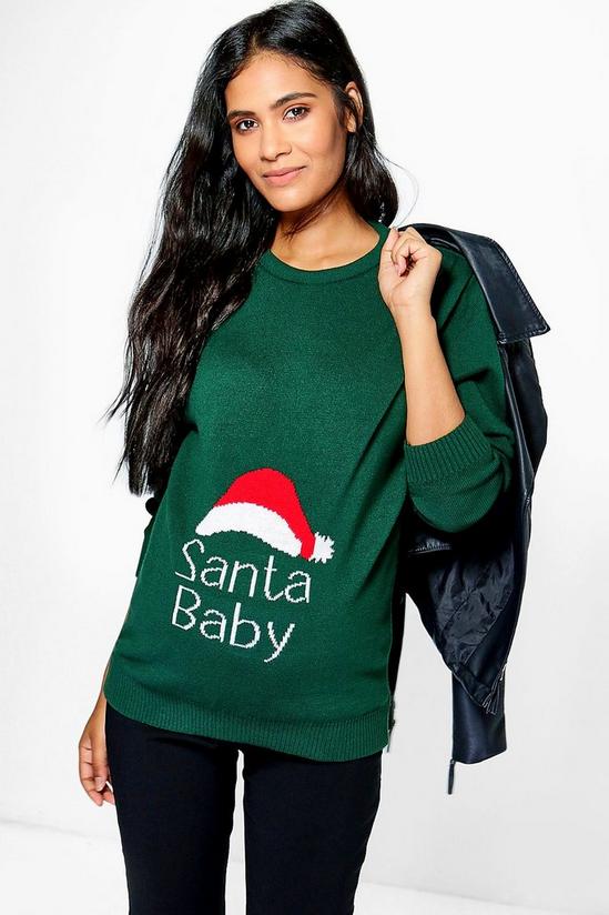 boohoo Maternity 'Santa Baby' Christmas Jumper 1