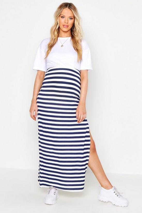 boohoo Maternity Stripe Maxi Skirt 4