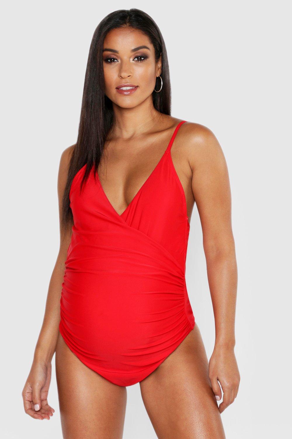 Maternity Bump Control Wrap Over Swimsuit