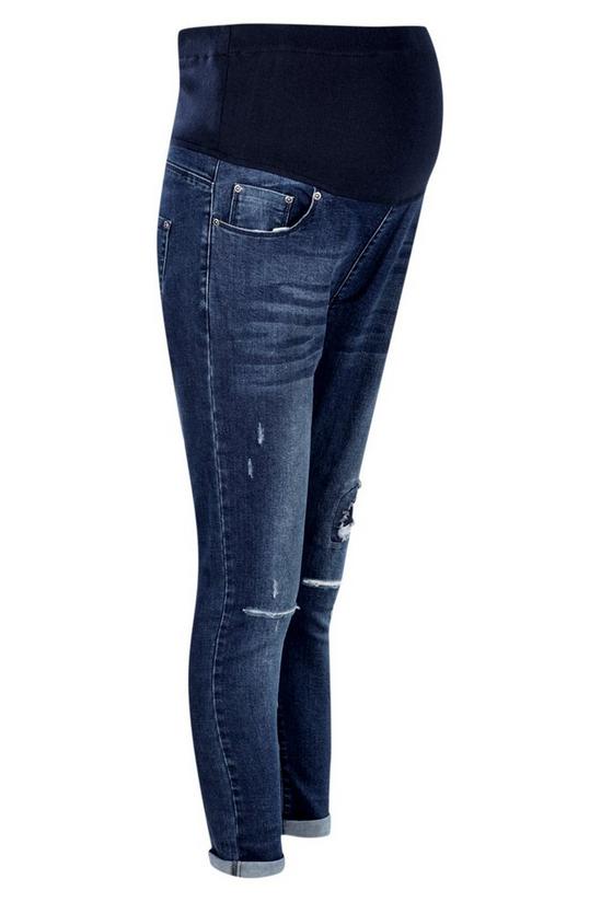 boohoo Maternity  Ripped Detail Skinny Jeans 5