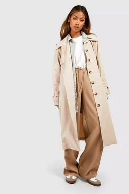 Collar Detail Trench Coat 