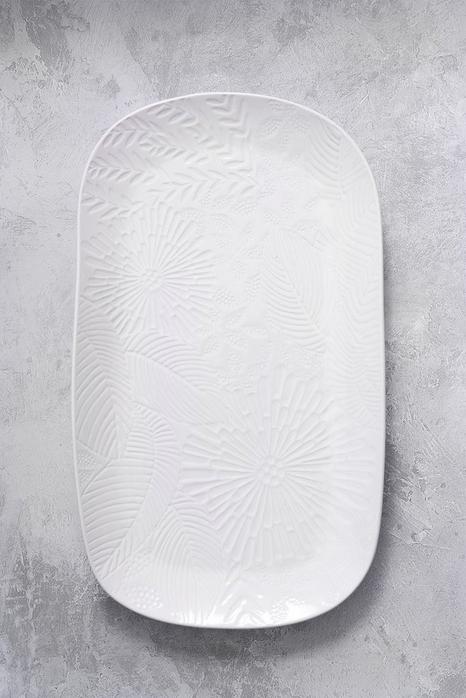 Panama 39cm Oblong White Platter 