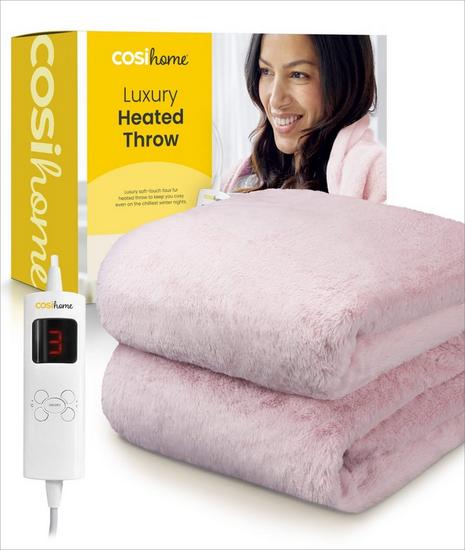 Faux Fur Electric Heated Throw