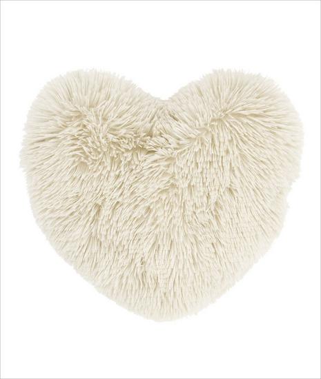 'Cuddly' Faux Fur Heart Cushion
