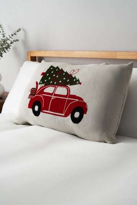 Christmas Tree on Car Cushion 