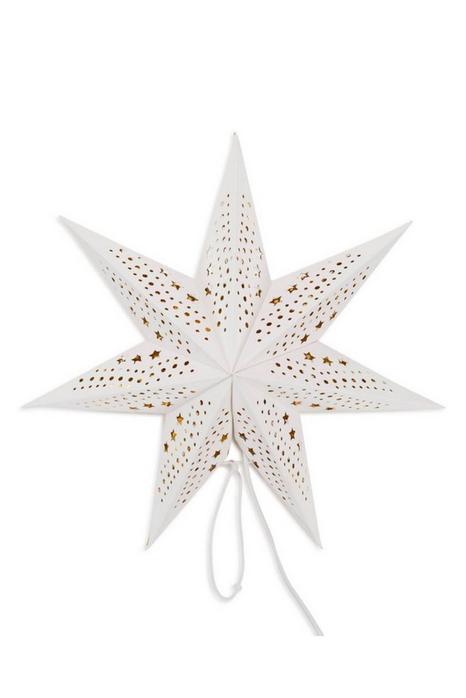 Paper Star White Light Decoration 