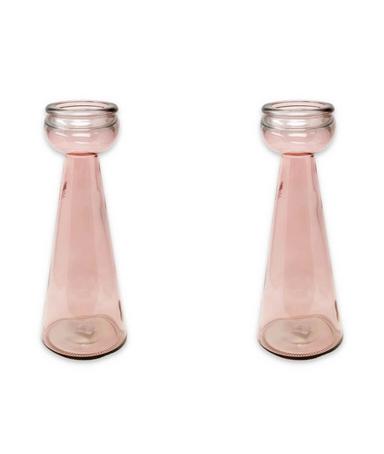 Recycled Glass Set of 2 Home Décor Candle Holders (H) 40cm