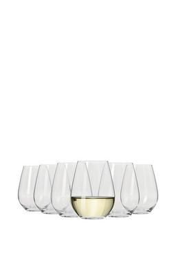 Vino Set of 6 400ml Stemless White Wine Glasses