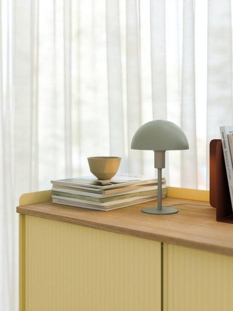 Ellen Indoor Bedroom Living Dining Office Mini Table Lamp Light in Dusty Green (Diam) 16cm