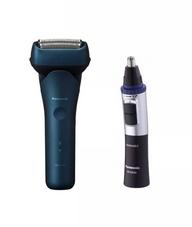 ES-LT4B Waterproof Men's Electric Shaver & ER-GN30 Wet & Dry Electric Facial Hair Trimmer Bundle Set