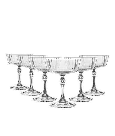 America '20s Champagne Cocktail Saucers - 275ml - Clear - Pack of 6