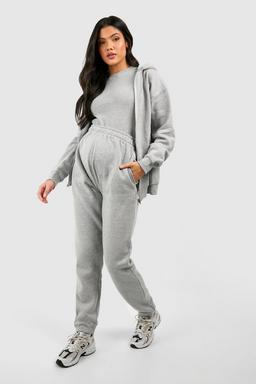 Maternity Ribbed Fitted T-shirt 3 Piece Hooded Tracksuit
