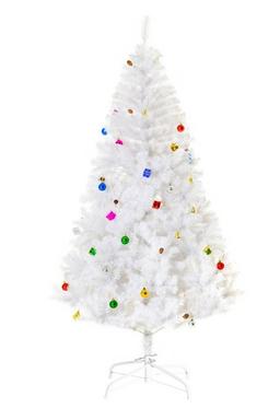 6ft Snow Artificial Christmas Tree Metal Stand Decorations Home White