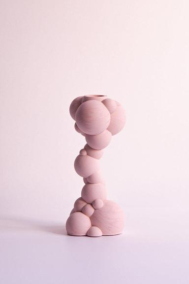 Molecule Tall Marble Candle Holder