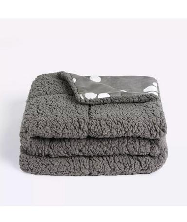 Pet Blanket Throw Over Bed Thermal Soft Sherpa Fleece Warm Paw