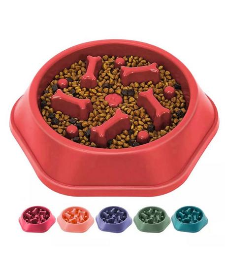 Dog Bowl Cat Pet Slow Feeder Bowl, Puzzle Feeder