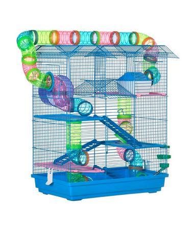 5 Tiers Hamster Cage Small Animal Travel Carrier Habitat
