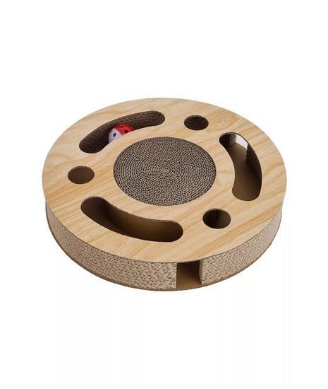 Round Cat Scratcher with Ball Toy