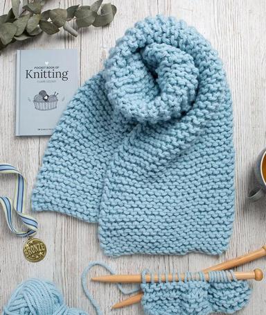 Scarf Knitting Kit + Knitting Pocket Book - Bronze Level