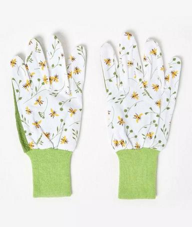 Gardening Gloves with Floral Bee Design