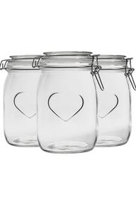 Heart Glass Storage Jars