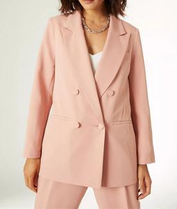 Petite Db Covered Button Tailored Blazer