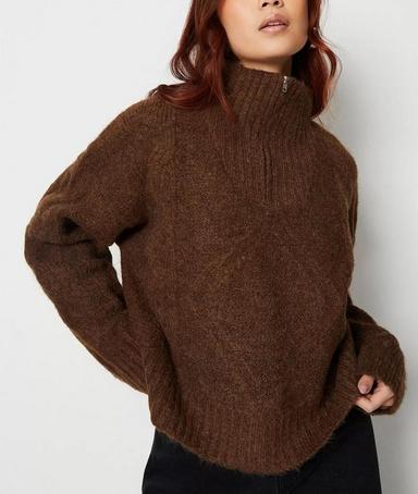 Cable Funnel Neck Jumper