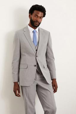 Tailored Fit Light Grey Essential Suit Jacket