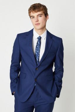Royal Blue Sharkskin Suit Jacket