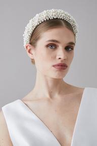 Pearl Cluster Embellished Bridal Headband