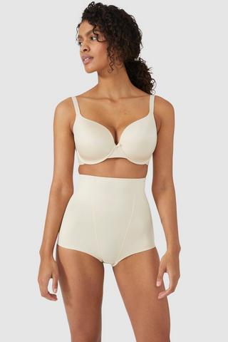 Camille Ladies White Control Brief High Waisted Shapewear