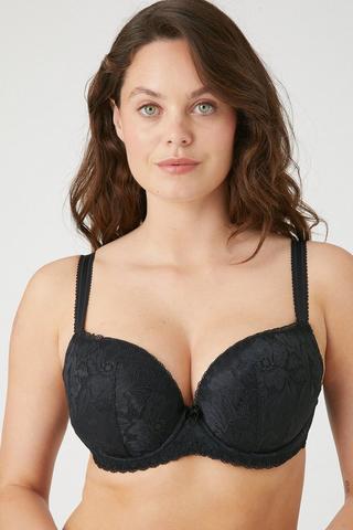 34FF Padded Plunge Bra & Size 16 Thong Boux Avenue Bnwts £38