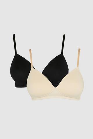 Buy Floret Wirefree Natural Lift 3/4th Coverage Push Up Bra - Navy at  Rs.479 online