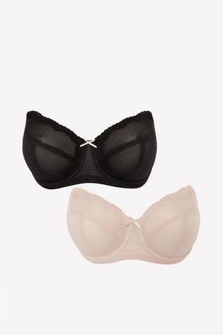 Product DD+ 2 Pack Non-Padded Strapless Bra fawn