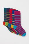 Debenhams 5 pack Stripe Socks thumbnail 1