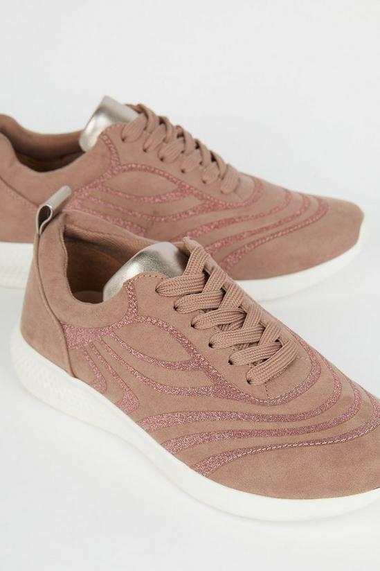 Good For the Sole Glitzy Lace Up Trainer 2