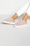 Faith Pink Sparkle Kembo Lace Up Trainers thumbnail 1