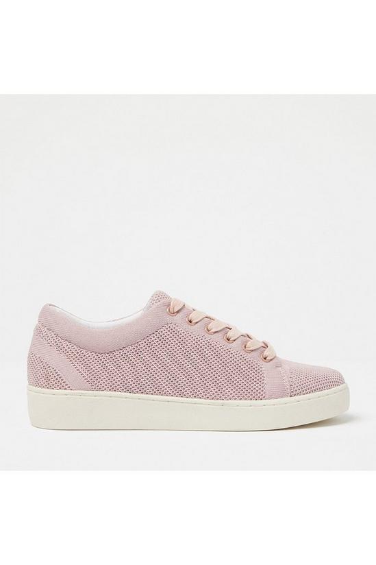 Faith Pink Sparkle Kembo Lace Up Trainers 3