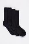 Debenhams 3 Pack Black Bamboo Ankle Socks thumbnail 1
