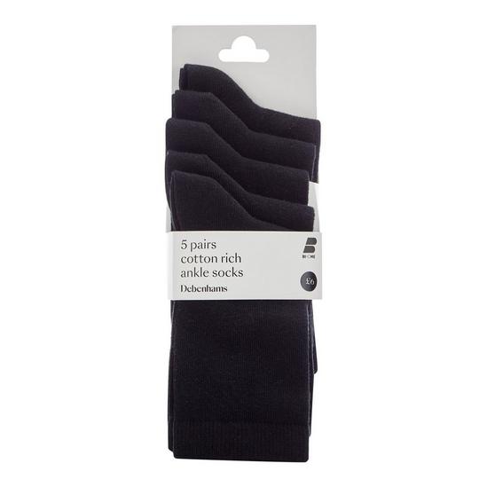 Debenhams 5 Pack Cotton Rich Ankle Socks 2
