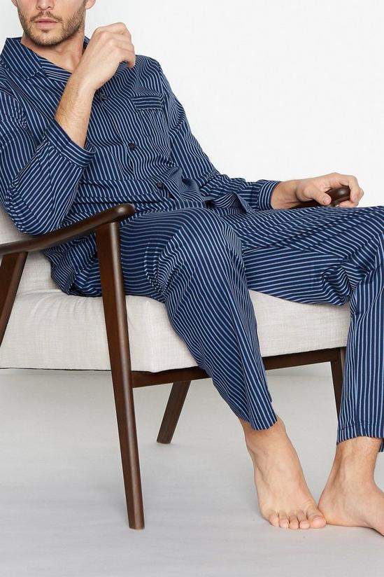 Debenhams Striped Easy Care Pyjama Set 1