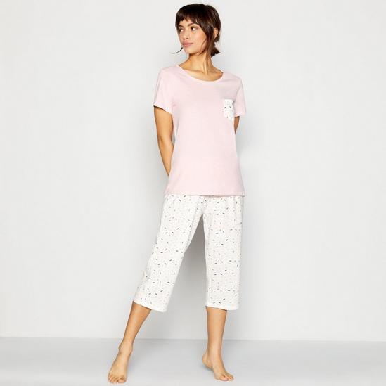 Debenhams Dash Print Cotton Crop Pyjama Set 5