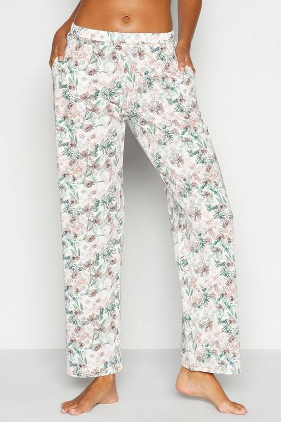 Debenhams Floral Print Cotton Pyjama Bottoms 1