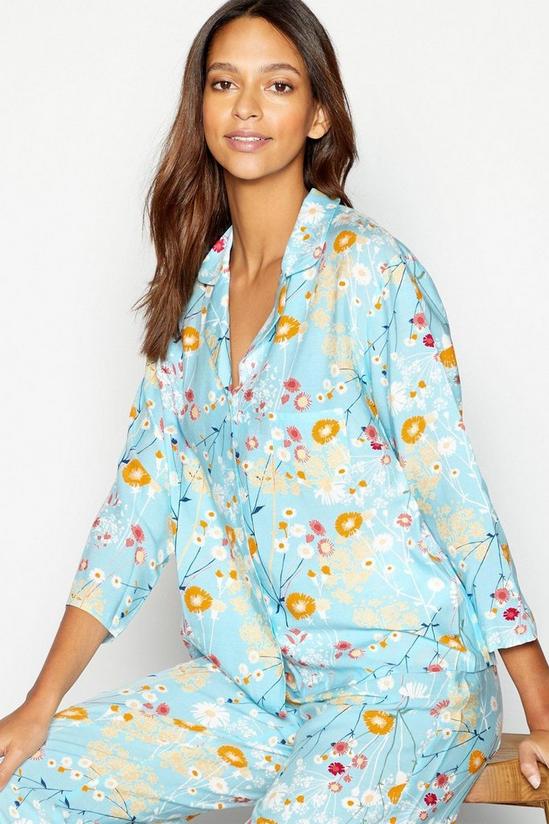 Debenhams Floral Print Revere Pyjama Set 1