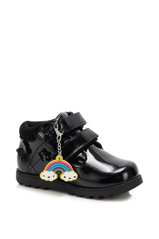 Blue Zoo Black Patent Boots With A Keyring 1
