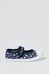 Blue Zoo Girls Navy Canvas Mary Jane Shoes thumbnail 1