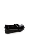 Blue Zoo Black Patent Loafers School Shoes thumbnail 2
