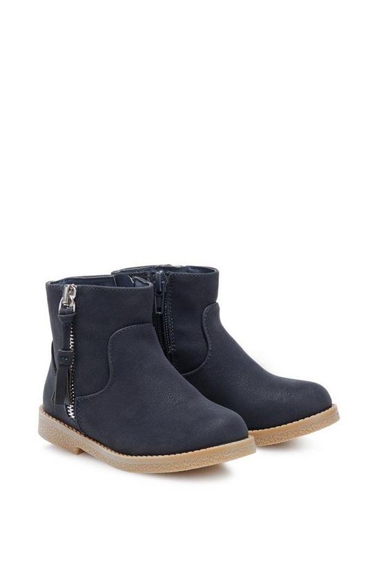 Blue Zoo Girls Navy Boots 4